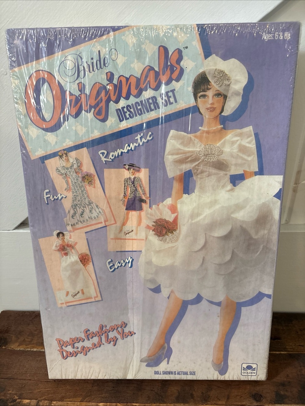 New Vintage 1991 Golden Bride Originals Designer Set Paper Doll Fashion Model